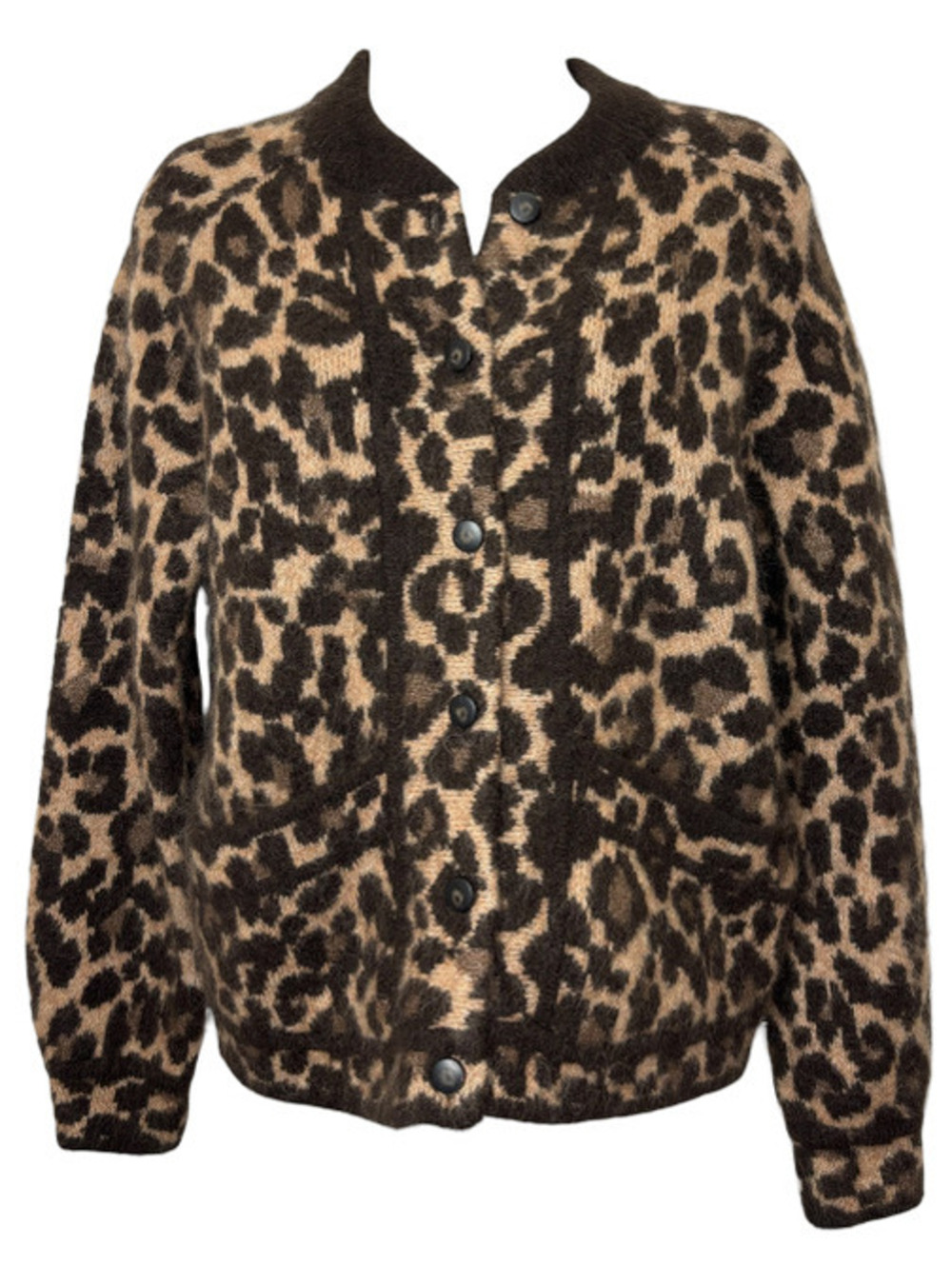 Sezane "Noah" Leopard Print Jacket